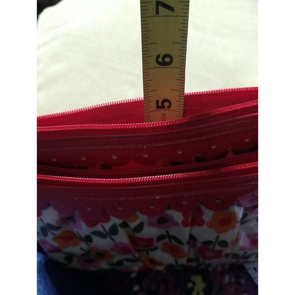 VERA BRADLEY Frill Collection Folkoric Twice As Nice Cosmetic Bag Clutch Wallet - Picture 10 of 11